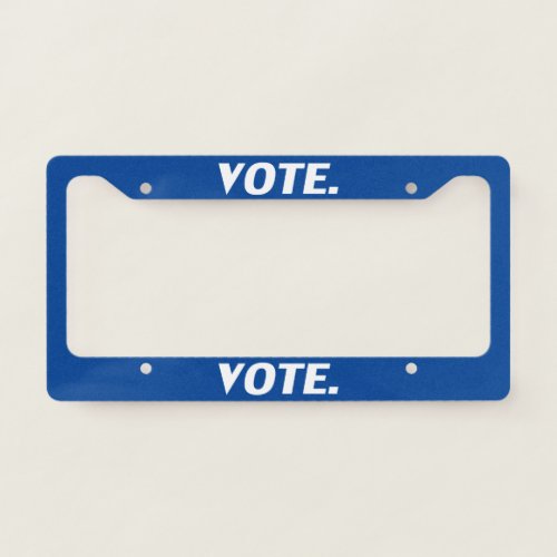 Vote blue white _ License Plate Frame
