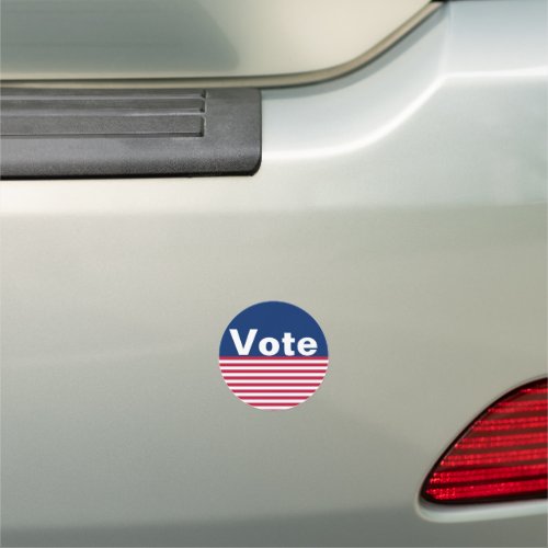 Vote Blue with Red and White Stripes Car Magnet