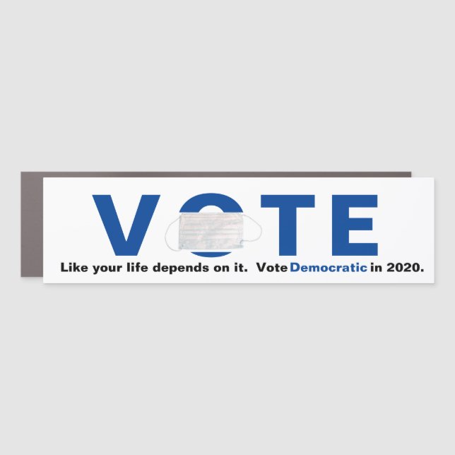 Vote Blue Your Life Depends On It Bumper Magnet (Front)