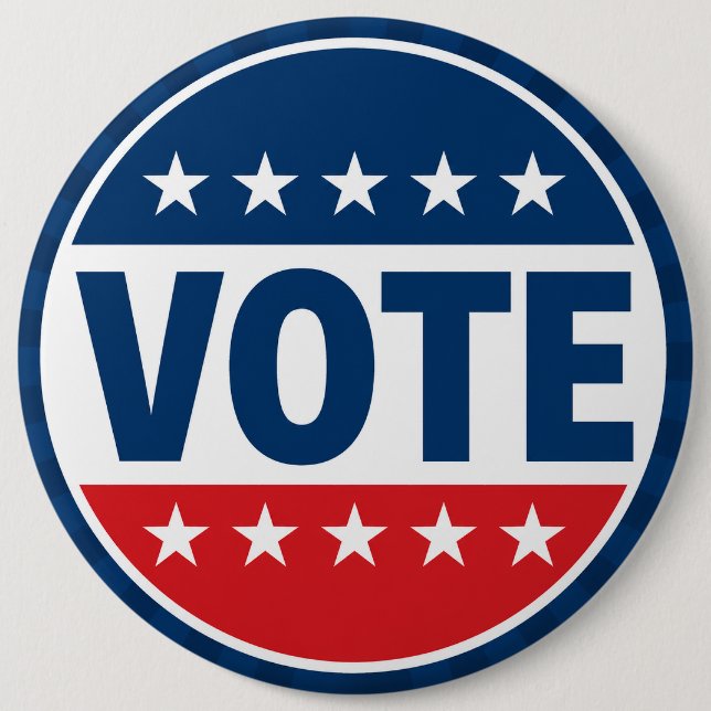 VOTE Bold Campaign Badge Design Button (Front)