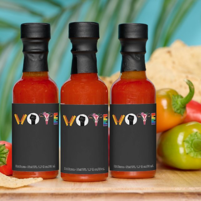 VOTE Books Uterus LGBT Support Hot Sauces (Multi)