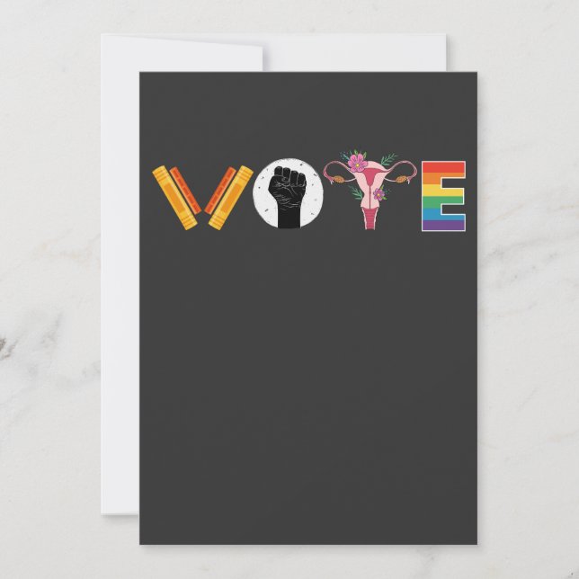 VOTE Books Uterus LGBT Support Invitation (Front)