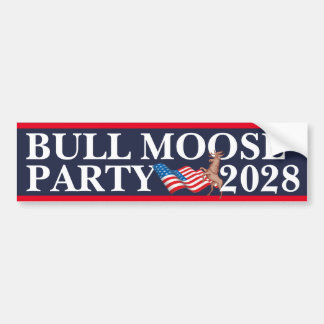 (Vote) Bull Moose Party 2028 Bumper Sticker