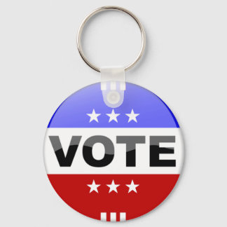 Vote Button Keychain