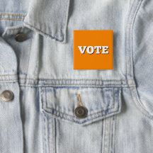 Vote Button on Orange Background
