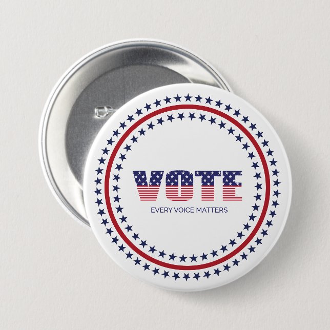 Vote Button Pin (Front & Back)