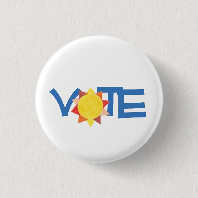 "Vote" Button - with sun (Front)