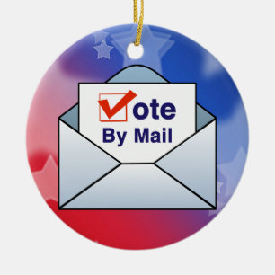 Vote By Mail Ceramic Ornament