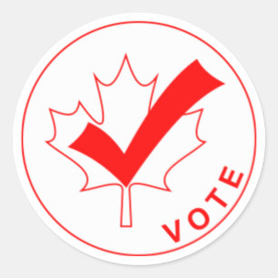 VOTE Canada Stickers - RED