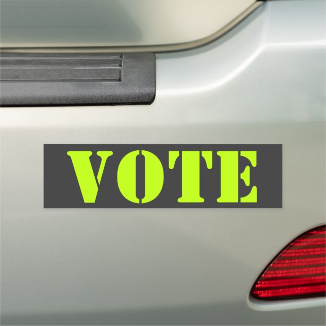 "vote"  - car bumper sticker / magnet (In Situ)