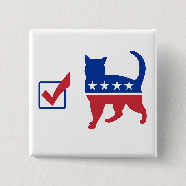 Vote Cat Pin (Front)