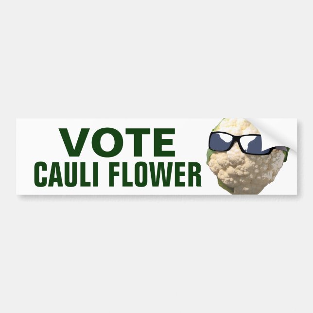 Vote Cauli Flower Bumper Sticker (Front)