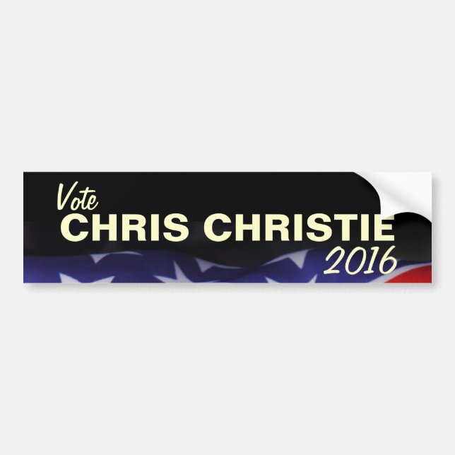 Vote CHRIS CHRISTIE 2016 Bumper Sticker (Front)