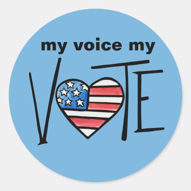 VOTE CLASSIC ROUND STICKER (Front)