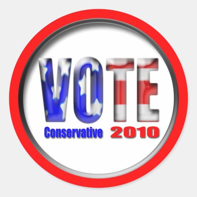 Vote Classic Round Sticker (Front)