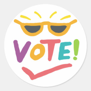 Vote! Classic Round Sticker