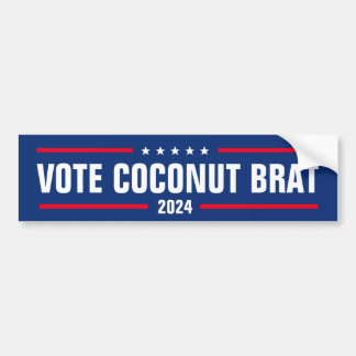 VOTE COCONUT BRAT BUMPER STICKER