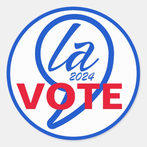 VOTE Comma_La 2024 Kamala Democrat Campaign  Classic Round Sticker