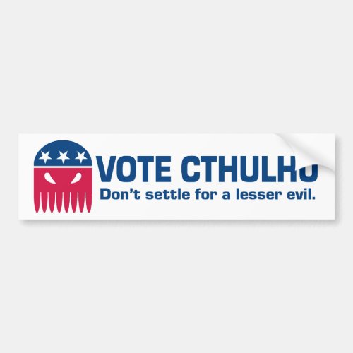 Vote Cthulhu Bumper Sticker