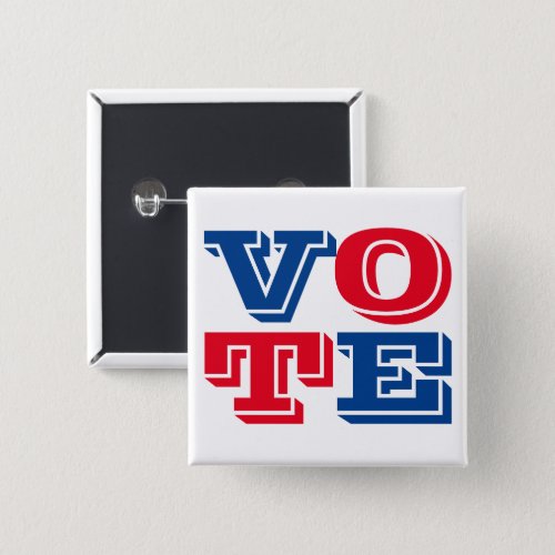 VOTE Custom Text and Colors Blue Red White Button