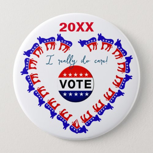 Vote Customizable Democratic Button