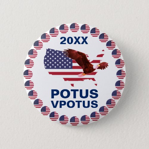 Vote Customizable Potus Election Eagle Button