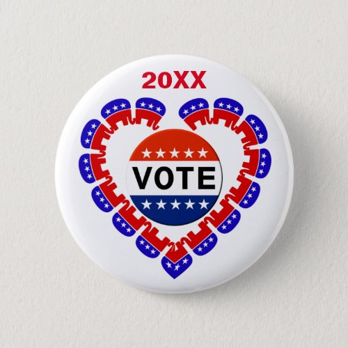 Vote Customizable Republican Button