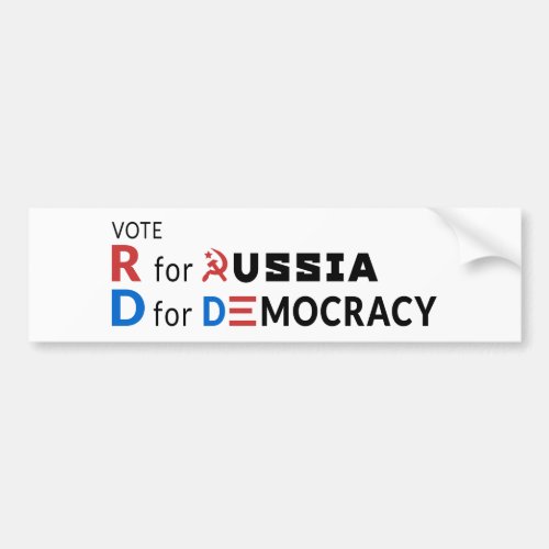 Vote D for Democracy Bumper Sticker