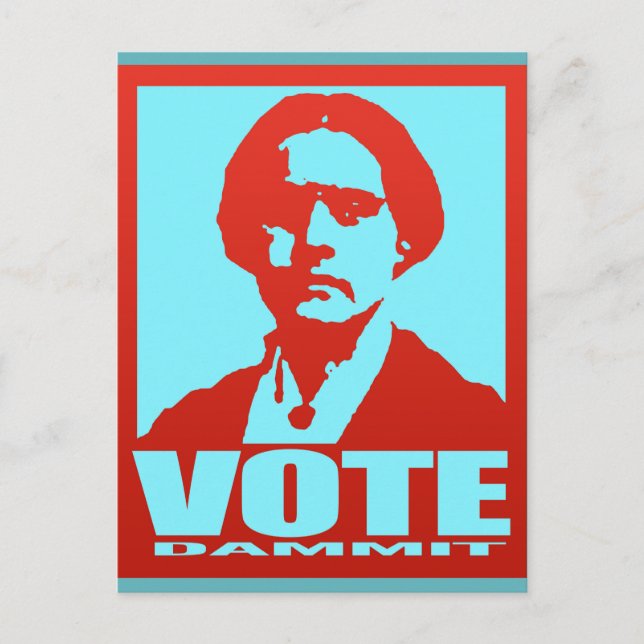 Vote Dammit Pop-Art Susan B. Anthony Custom Postcard (Front)