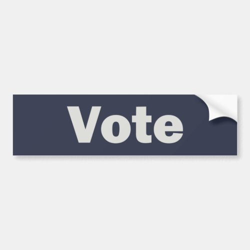 Vote Dark Blue with White Text Bumper Sticker