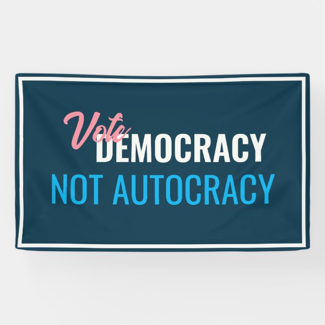 Vote Democracy Customized Sign (Horizontal)