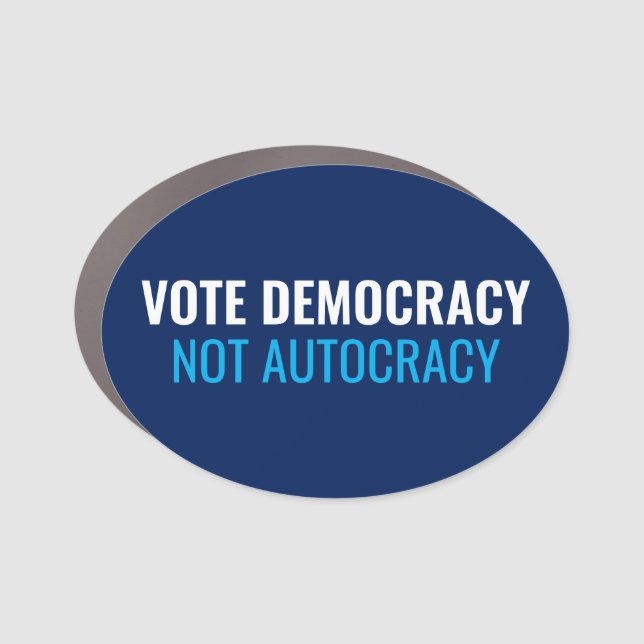 Vote Democracy Political Car Magnet (Front)