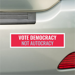 Vote Democracy (Red) Car Magnet