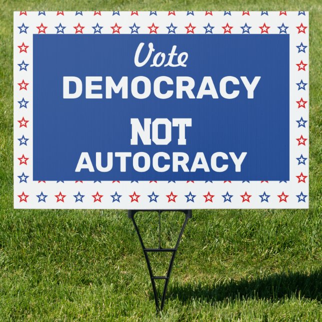 Vote Democracy Sign (Insitu)