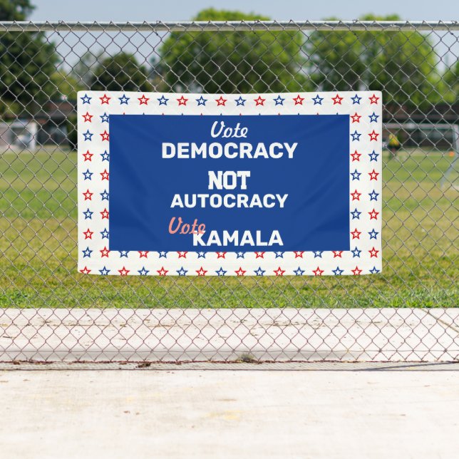 Vote Democracy Vote Kamala Banner (Insitu)