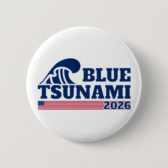 Vote Democrat Blue Wave 2026 Button (Front)