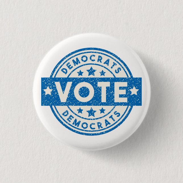 Vote Democrat Button (Front)