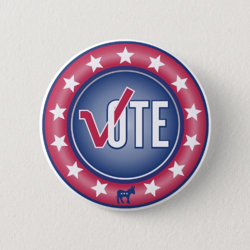 Vote Democrat Button
