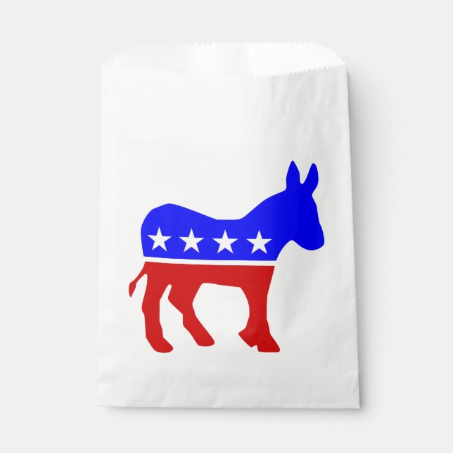  vote democrat donkey politics election favor bag (Front)