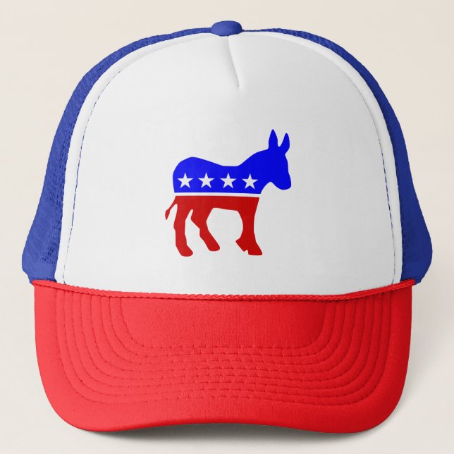  vote democrat donkey politics election trucker hat (Front)