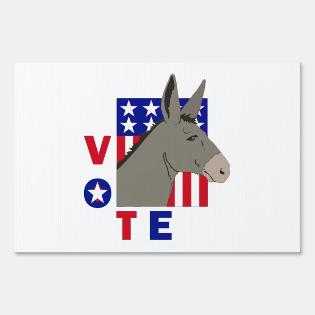 VOTE DEMOCRAT DONKEY Yard Sign (Front)