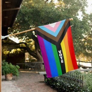 Vote Democrat for LGBTQ Rights House Flag