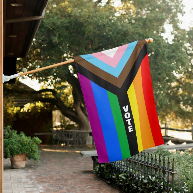 Vote Democrat for LGBTQ Rights House Flag (In SItu)