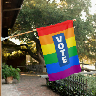 Vote Democrat for LGBTQ Rights House Flag