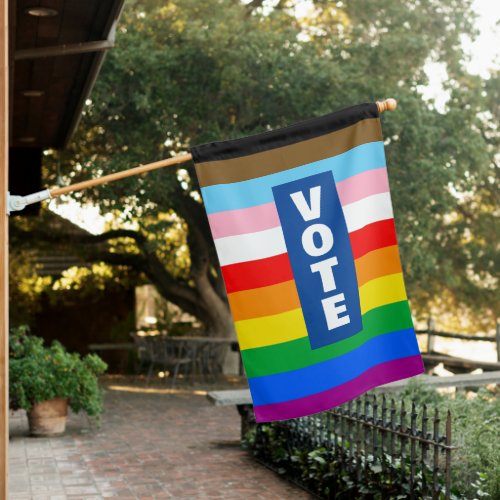 Vote Democrat for LGBTQ Rights House Flag