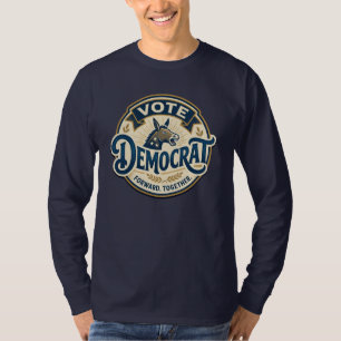 Vote Democrat Forward Together – Vintage Patriotic T-Shirt