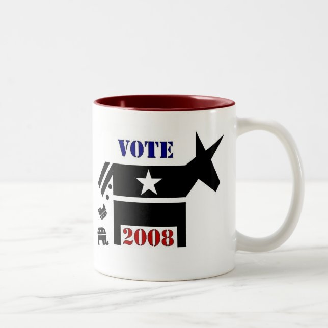 VOTE DEMOCRAT IN 2008 COFFEE MUG (Right)