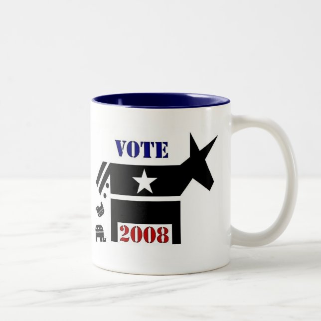 VOTE DEMOCRAT IN 2008 COFFEE MUG (Right)