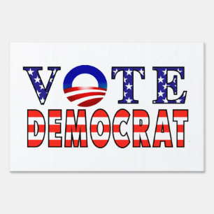 Vote Democrat Obama Symbol Yard Sign