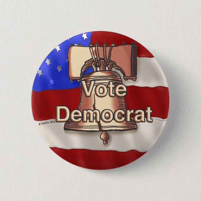 Vote Democrat pin (Front)
